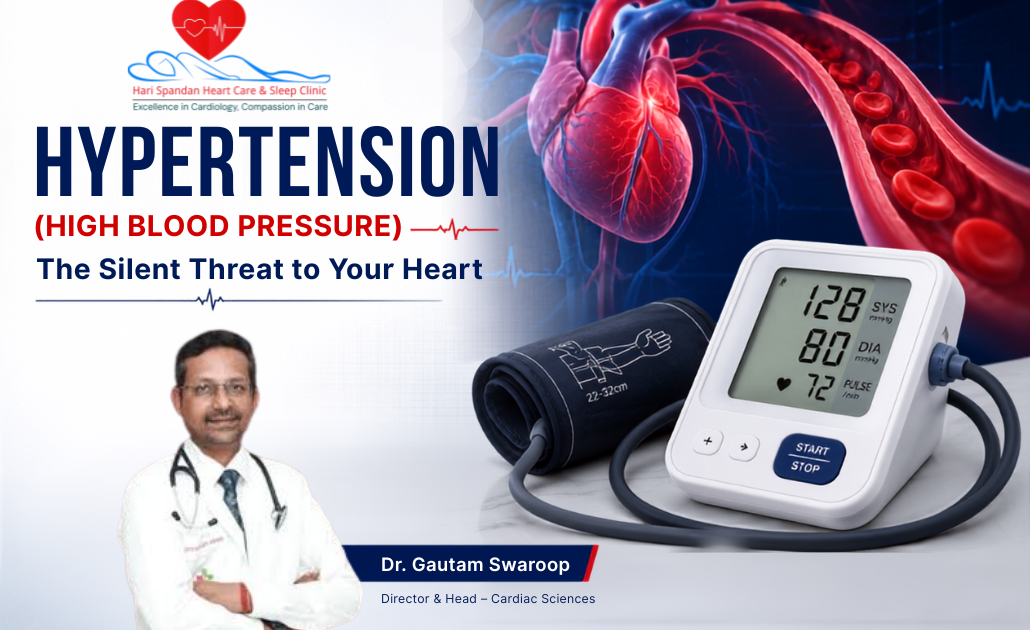 A patient getting their blood pressure checked at Harispandan Clinic to screen for hypertension and prevent heart disease.