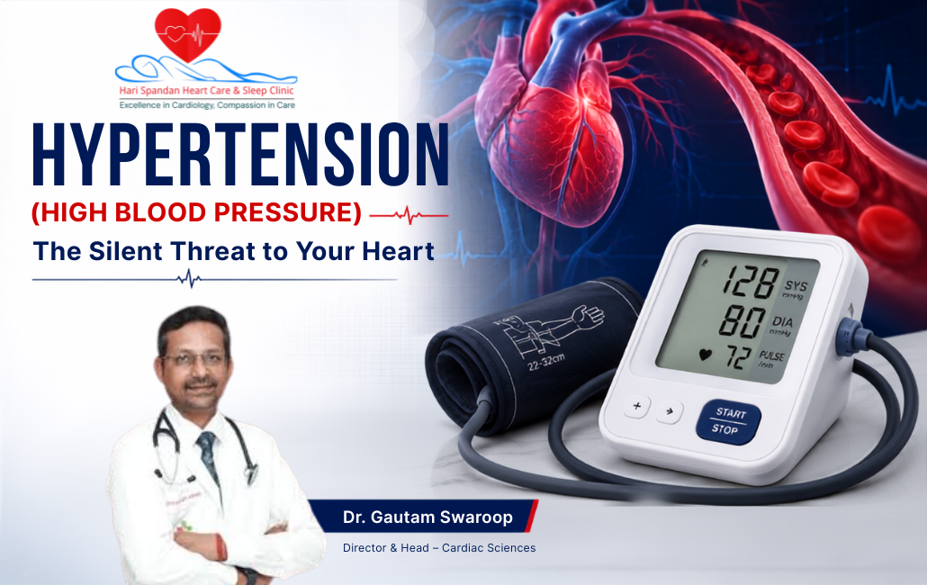 A patient getting their blood pressure checked at Harispandan Clinic to screen for hypertension and prevent heart disease.